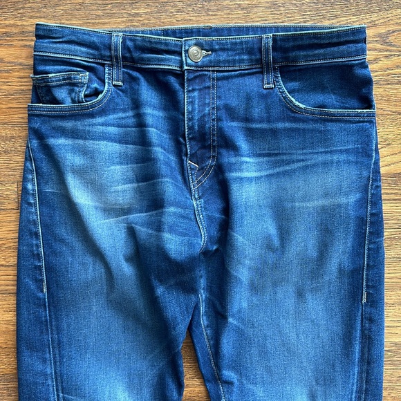 Men’s Blue True Religion Blue Stretch Cotton Slim Cropped fit Jeans - Picture 2 of 6